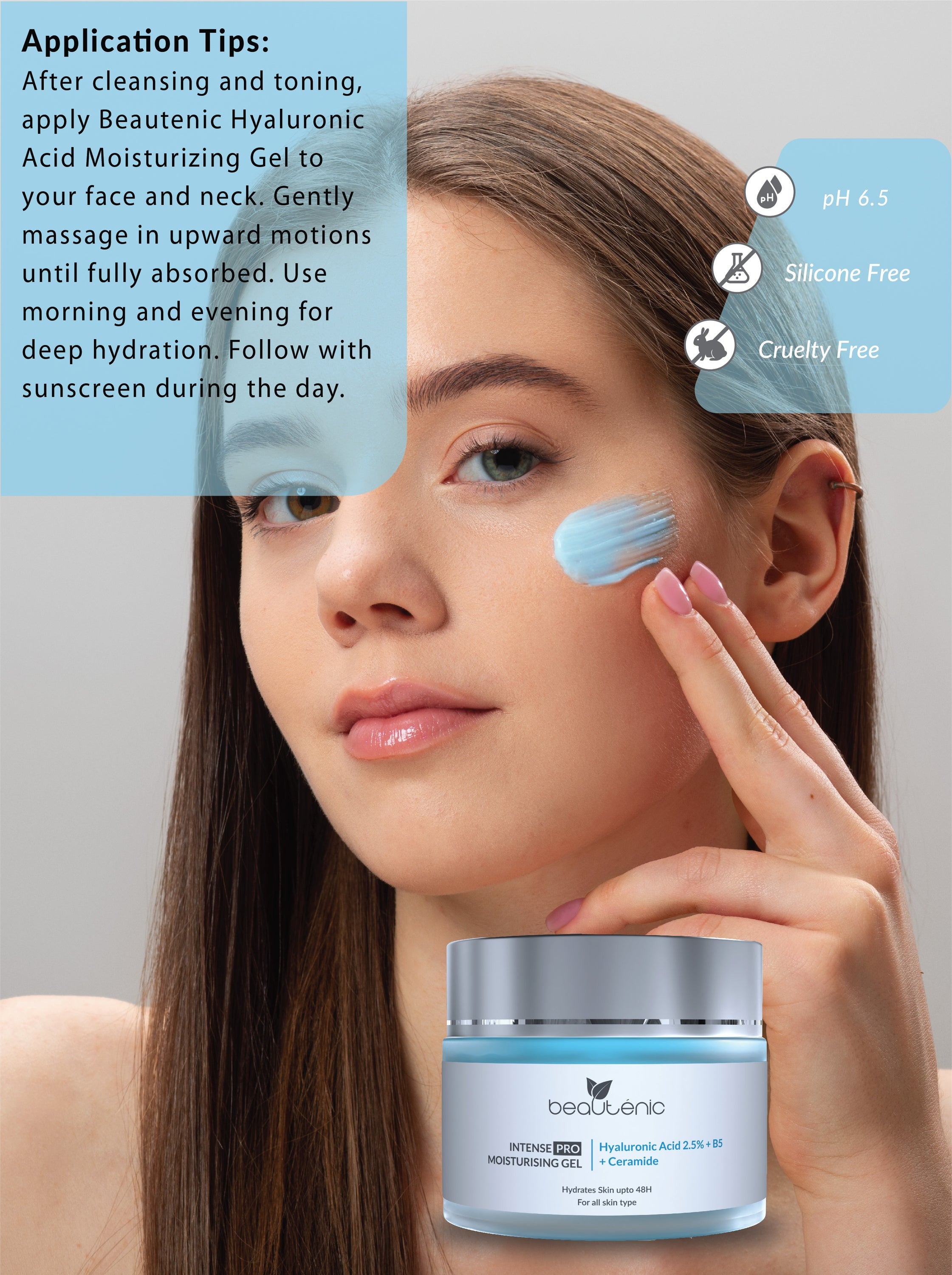 Moisturising Gel (Hyaluronic Acid 2.5% + B5 + Ceramide and SPF 50)