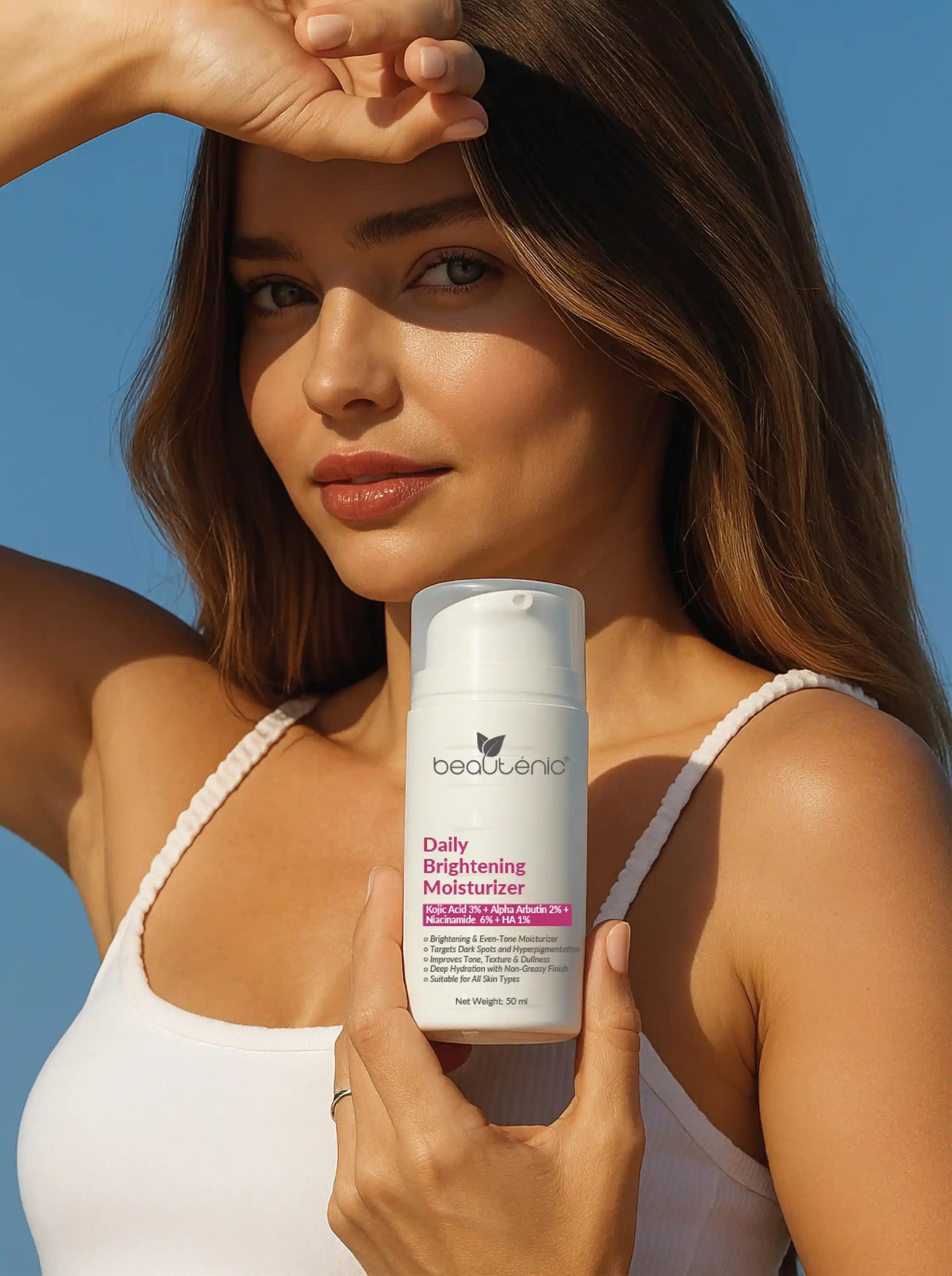 Daily Brightening Moisturizer (Kojic Acid 3% + Alpha Arbutin 2% + Niacinamide 6% + Hyaluronic Acid 1%)