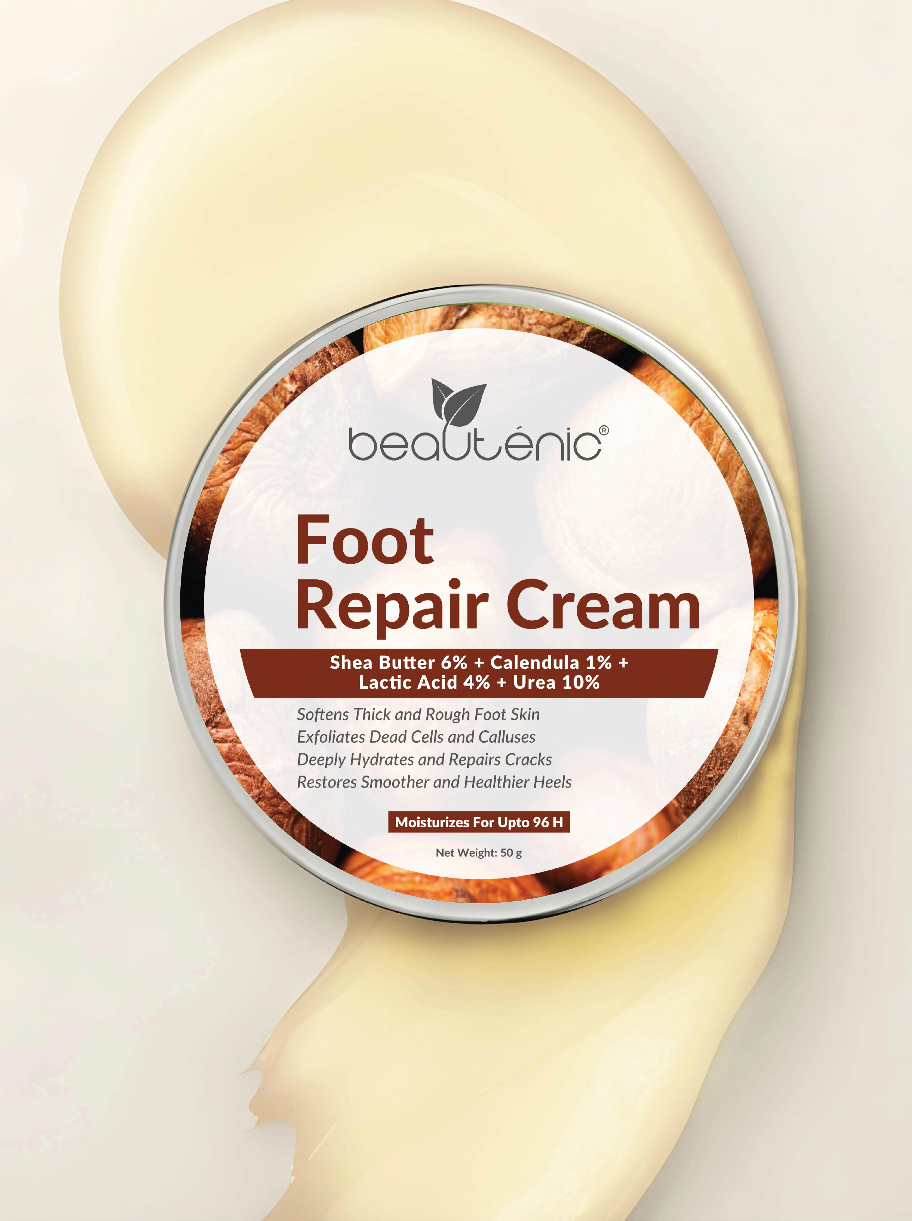 Beautenic Foot Repair Cream – Shea Butter 6% + Calendula 1% + Lactic Acid 4% + Urea 10%