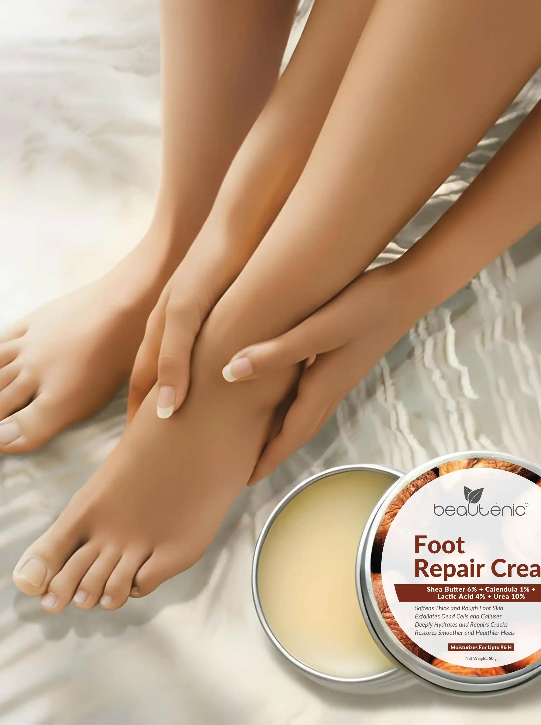 Beautenic Foot Repair Cream – Shea Butter 6% + Calendula 1% + Lactic Acid 4% + Urea 10%