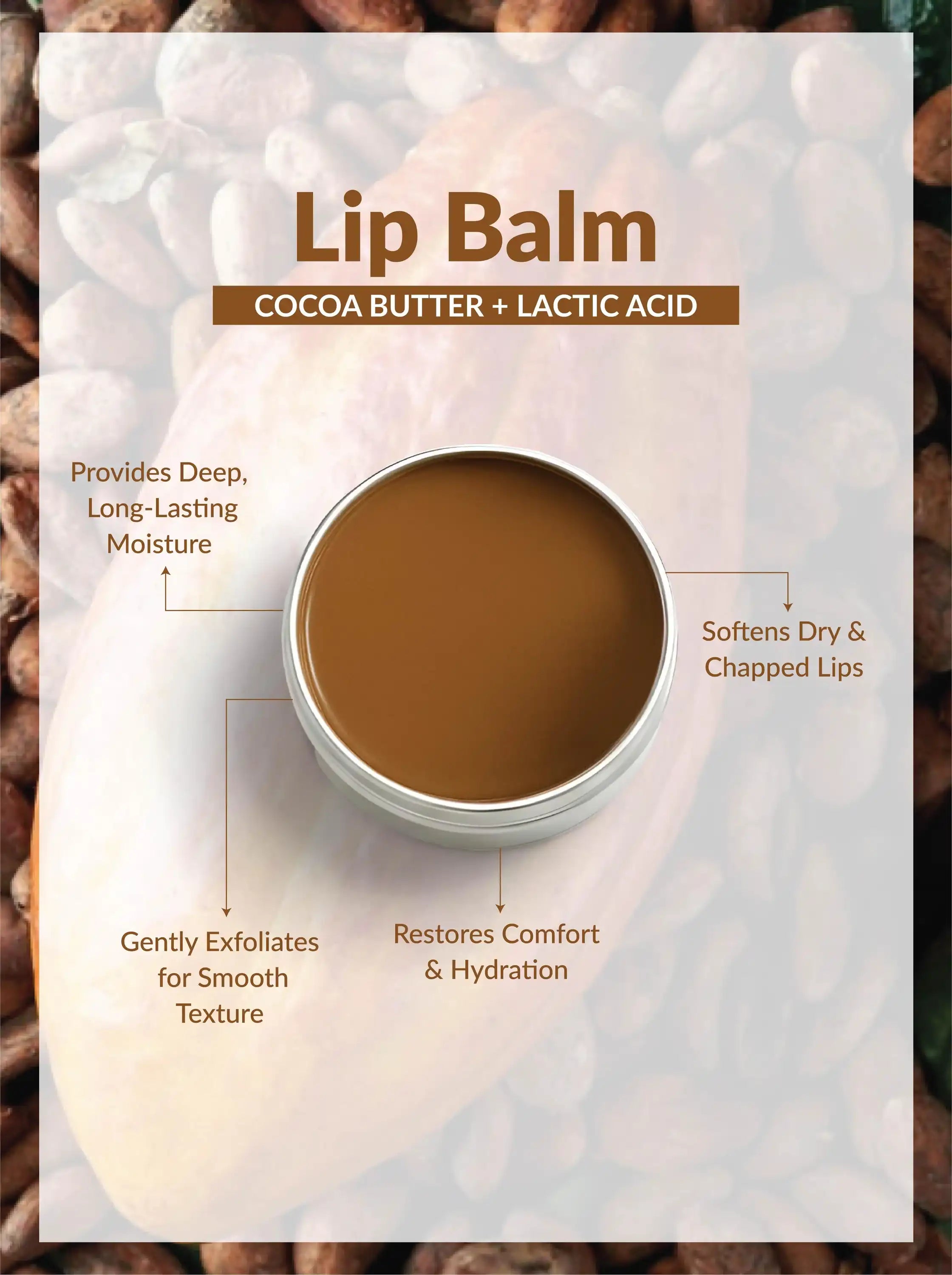 Beautenic Lip Balm with Cocoa Butter + Lactic Acid