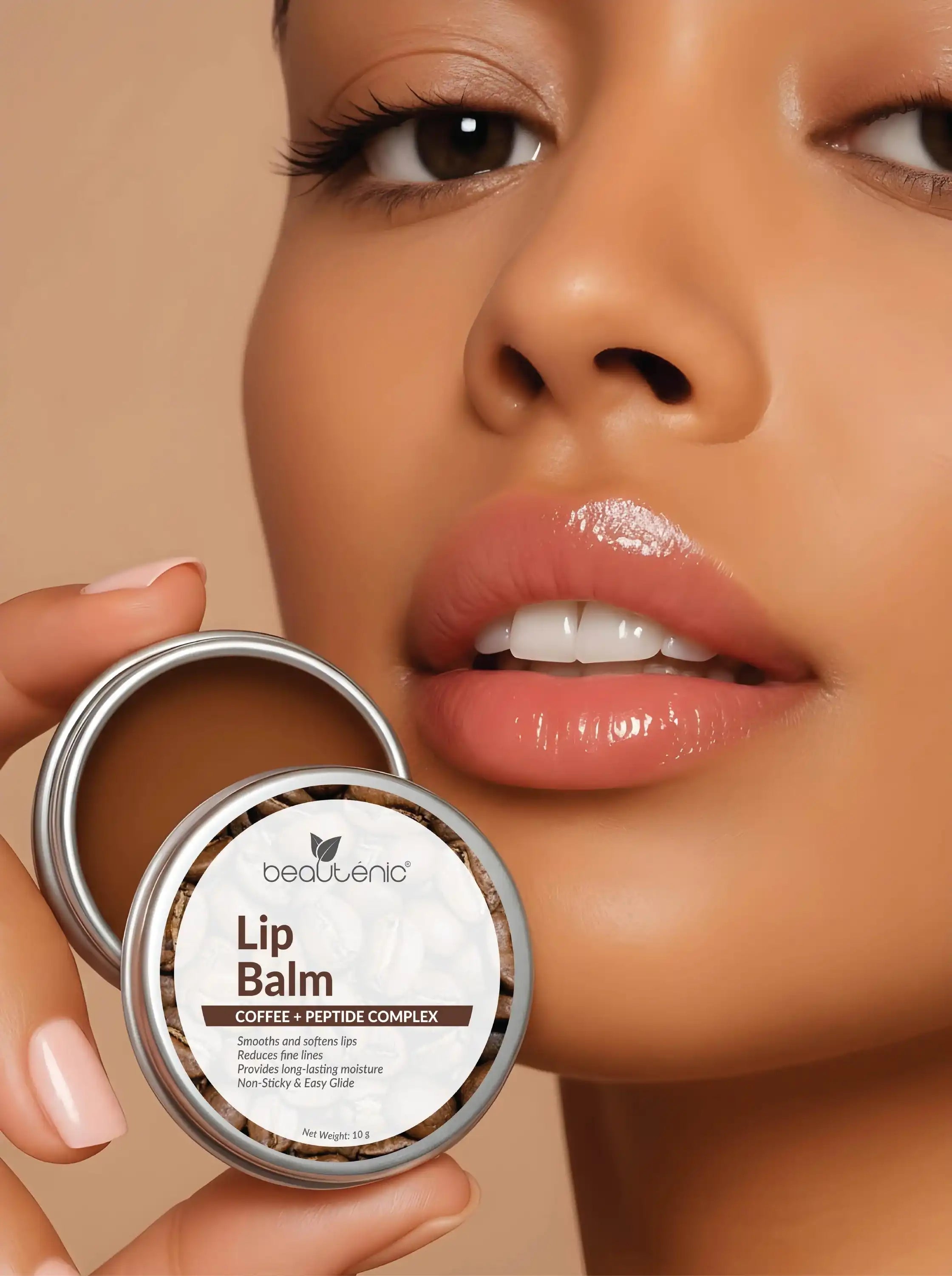 Beautenic Lip Balm with Coffee + Peptide Complex