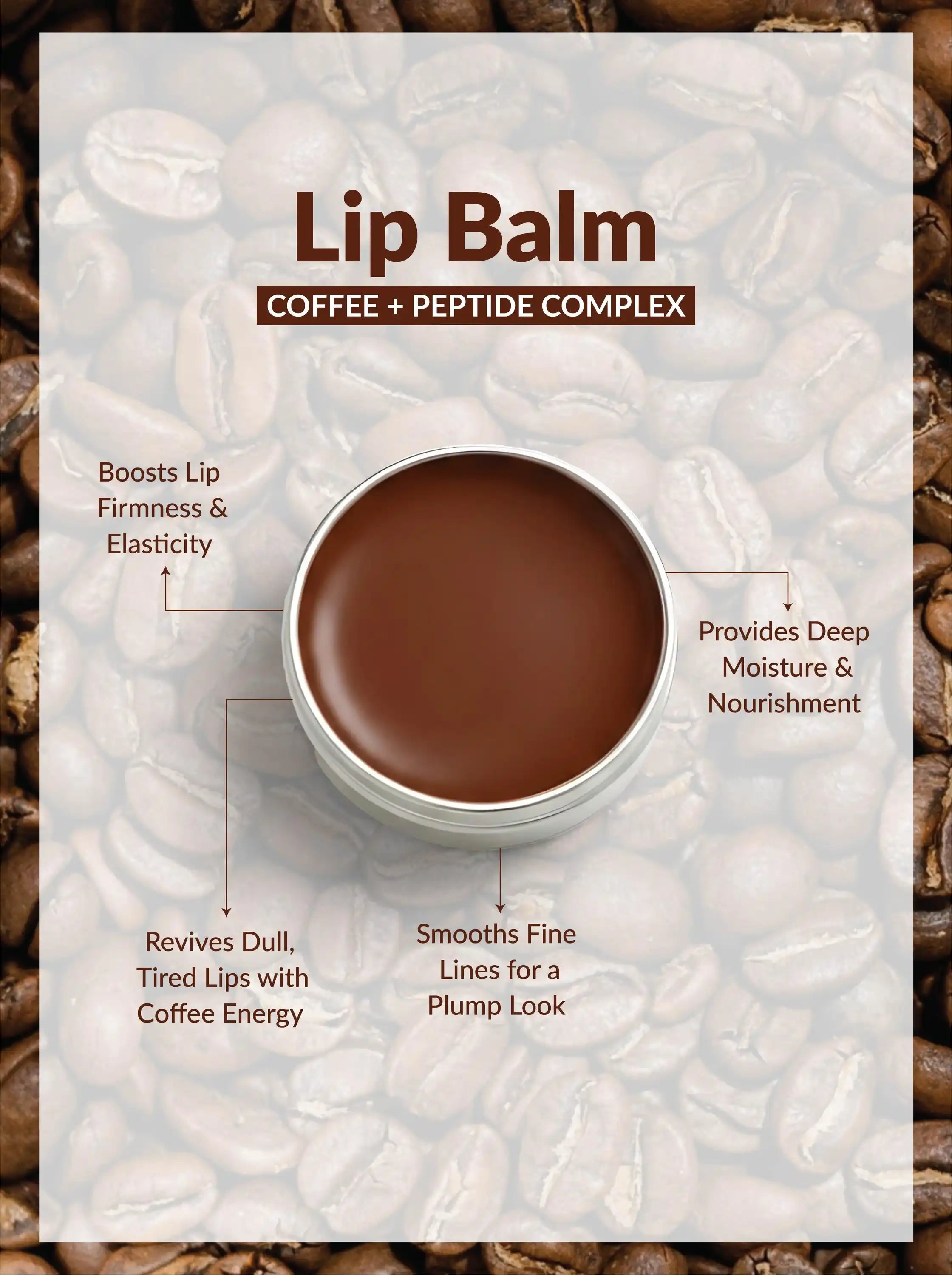 Beautenic Lip Balm with Coffee + Peptide Complex