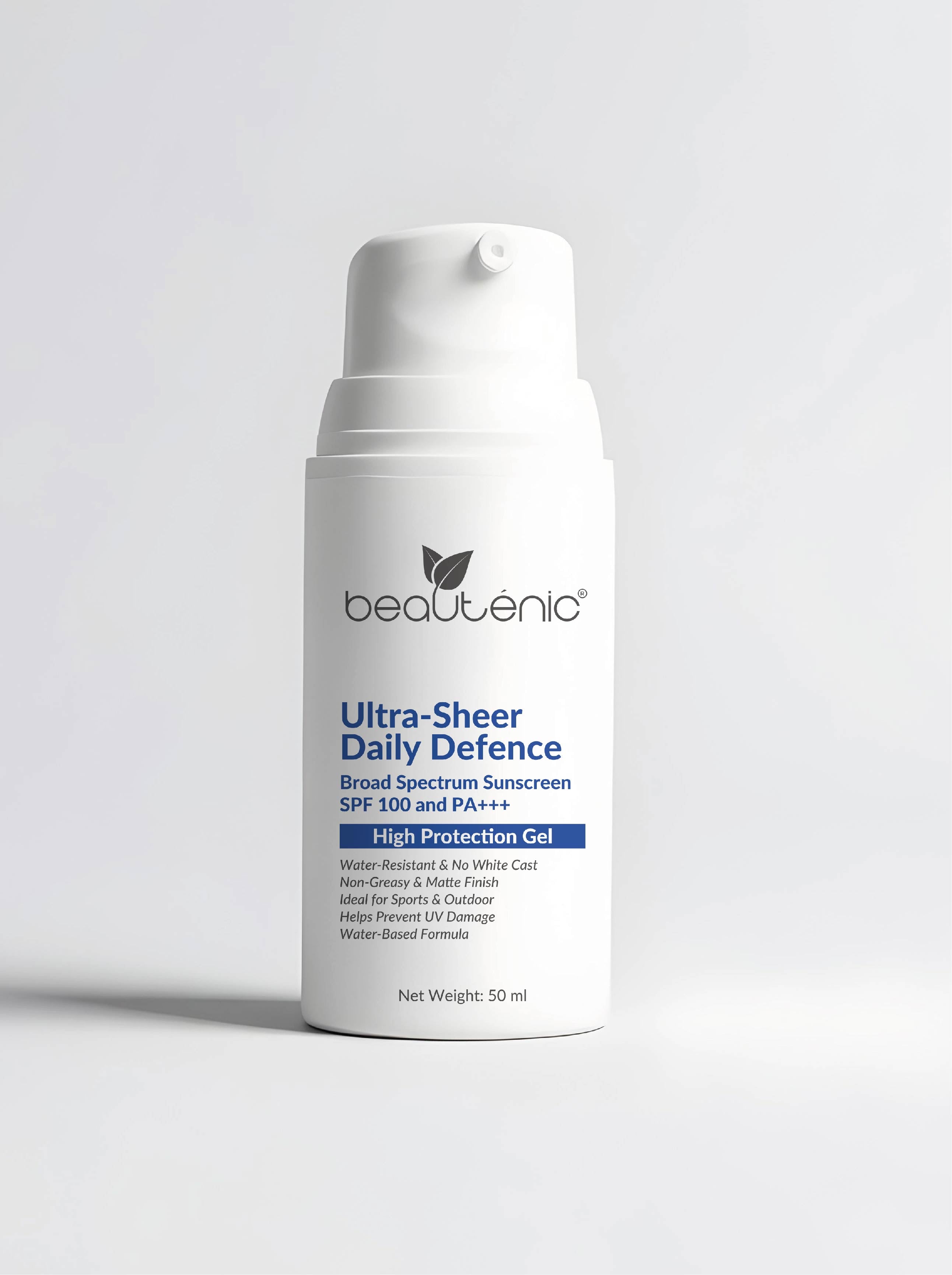 Ultra-Sheer Daily Defence Broad Spectrum Sunscreen Gel SPF 100 PA+++