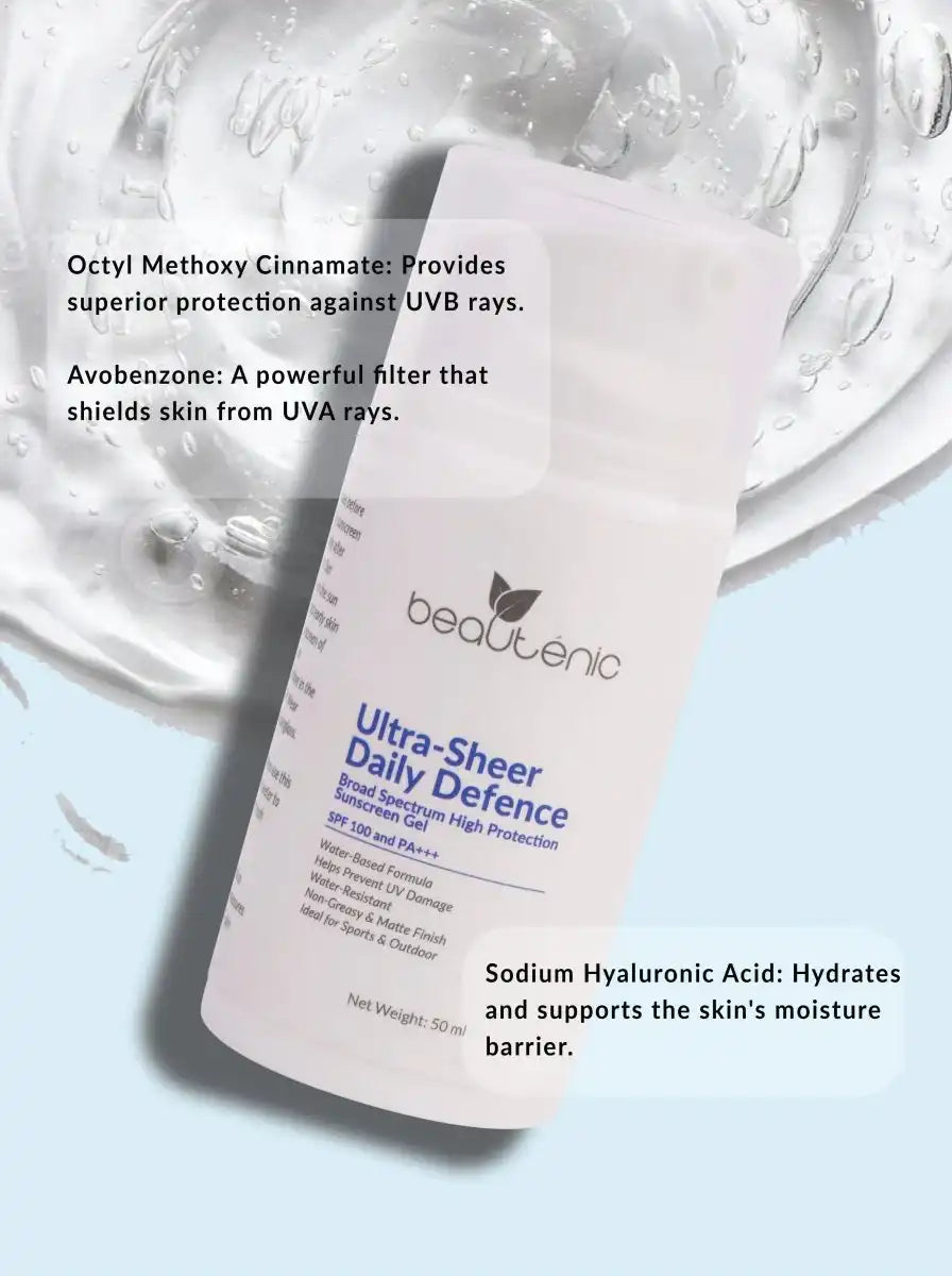 Ultra-Sheer Daily Defence Broad Spectrum Sunscreen Gel SPF 100 PA+++