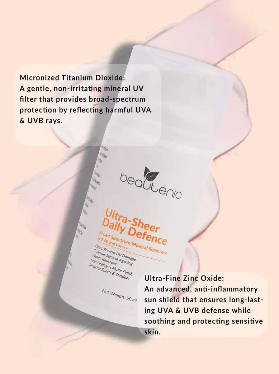 Ultra Sheer Daily Defence Mineral Sunscreen SPF 60, PA+++